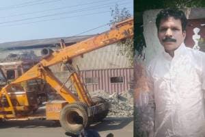 crane , laborer died , Nagpur, loksatta news,