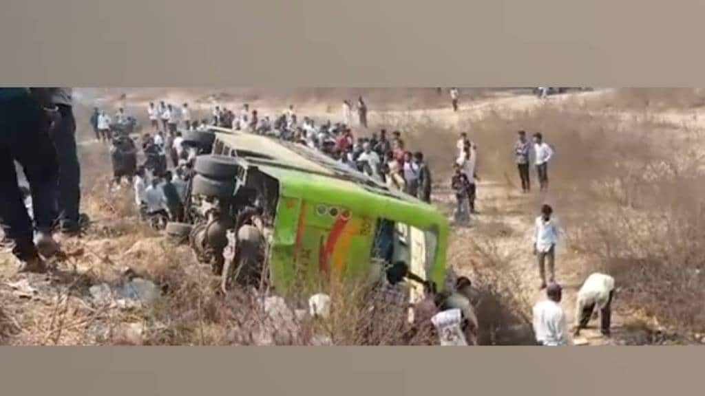 21 people including driver were injured after bus fell into ditch near mysore