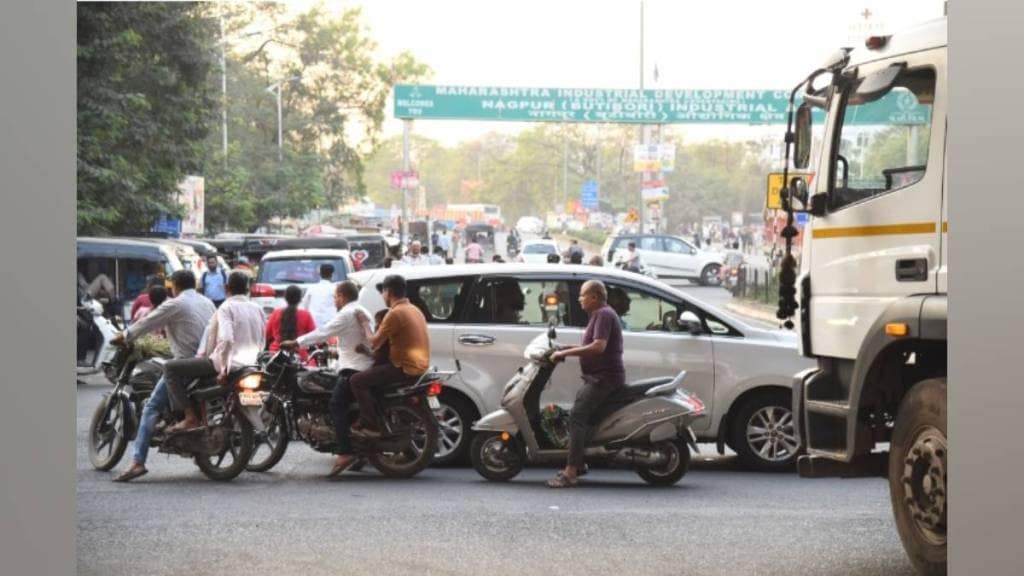 collapsed flyover at butibori causes traffic congestion endangering villagers and students