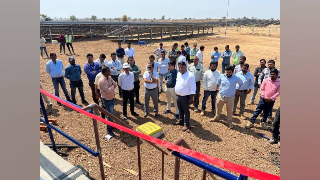 first 3 mw solar project under cms scheme was commissioned in Savargaon today