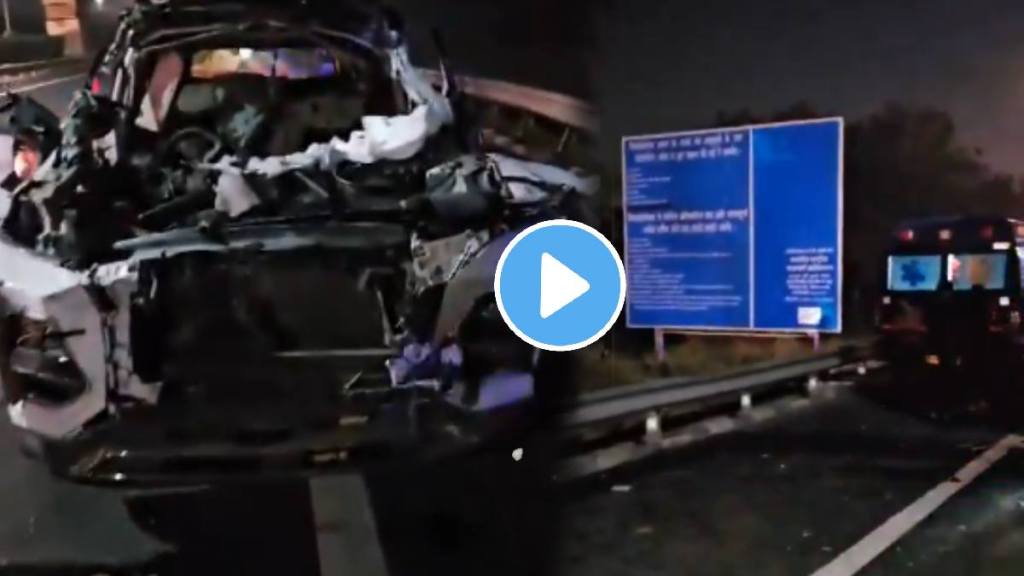 Shocking video Couple Dies, 2 Children Injured As Car Collides With Truck On Ahmedabad-Vadodara Expressway