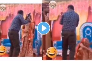 Cameraman was continuously touching the bride then angry groom slap photographer video goes viral