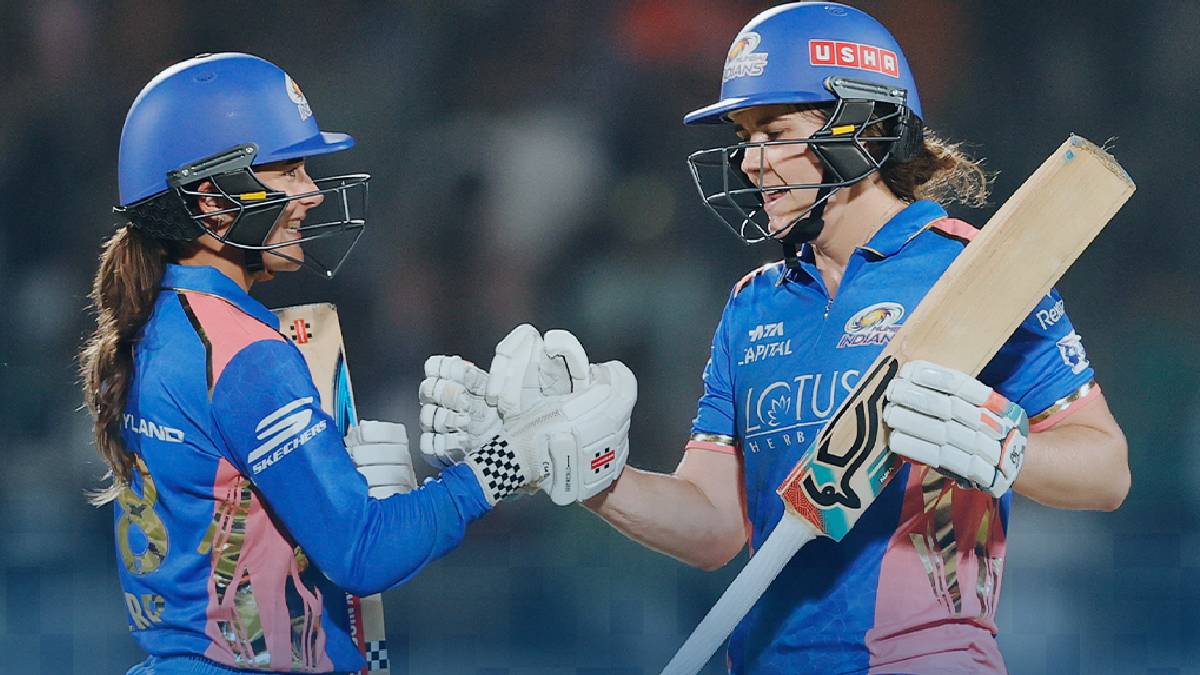 WPL 2025 GG vs MI : मुंबई इंडियन्सने विजयाचे खाते उघडत घडवला इतिहास! सलग पाचव्या सामन्यात गुजरात जायंट्सचा उडवला धुव्वा