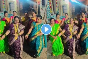 Ladies group dance on Gan Bai Mogra Ganachi Saree marathi song video goes viral on social media