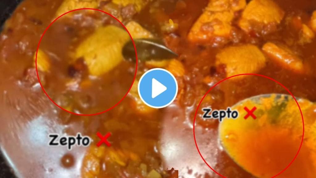 Shocking video Larvae were found in the chin that the young man ordered from Zepto video goes viral