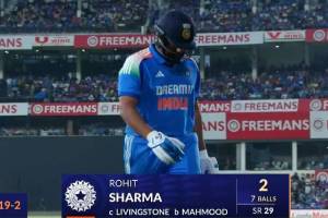 IND vs ENG Fans asked Rohit Sharme retire from the ODI after he dismissed for just 2 runs in Nagpur