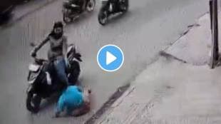 Shocking video a Lady Ran away after hitting a Pedestrian with Scooter in Indonesia