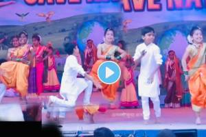 school students couple dance so gracefully on marathi song