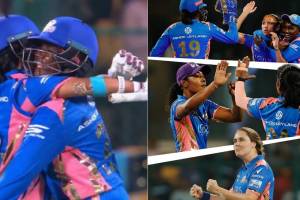 Mumbai Indians Beat RCB by 4 Wickets Harmanpreet Kaur Fifty G Kamalini Amanjot Kaur