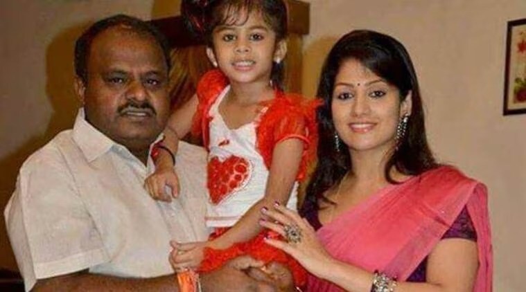 Radhika Kumaraswamy with Husband HD kumaradwamy