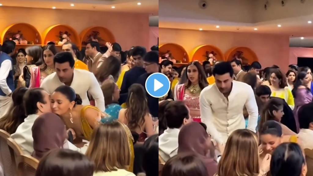 Ranbir Kapoor And Alia Bhatt meet older people and touch feets watch viral video