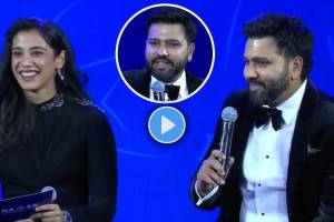 Rohit Sharma Viral Video of BCCI Awards on Smriti mandhana Question