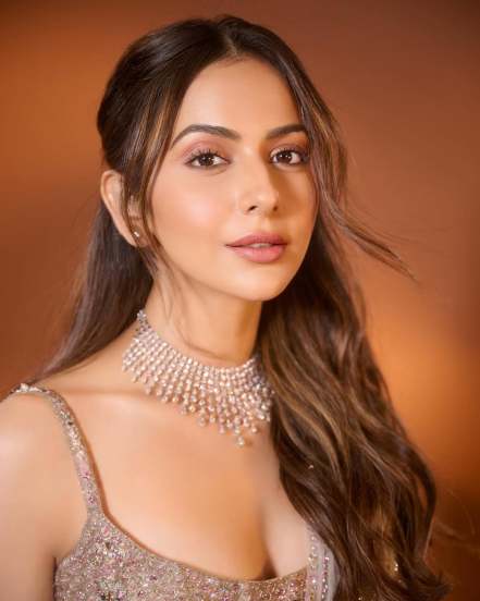 Rakul Preet Singh shares stunning pictures in designer lehenga on social media around the promotion of her upcoming movie Mere Husband Ki Biwi