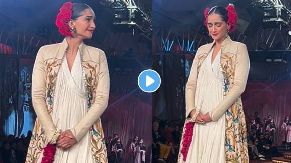 Bollywood actress Sonam Kapoor breaks down in tears while walking the ramp video viral