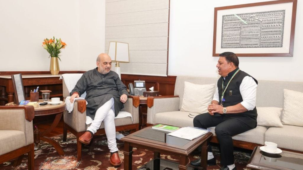 Sharad Pawar group MP Suresh Mhatre met Union Minister Amit Shah