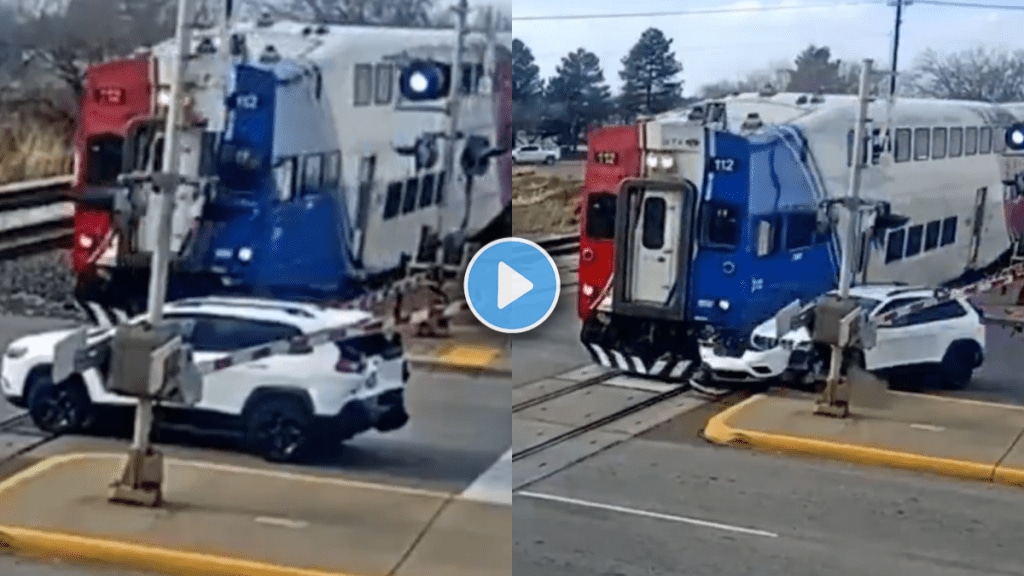 Utah driver jumps from SUV seconds before train smashes into it viral video captures heart-stopping escape