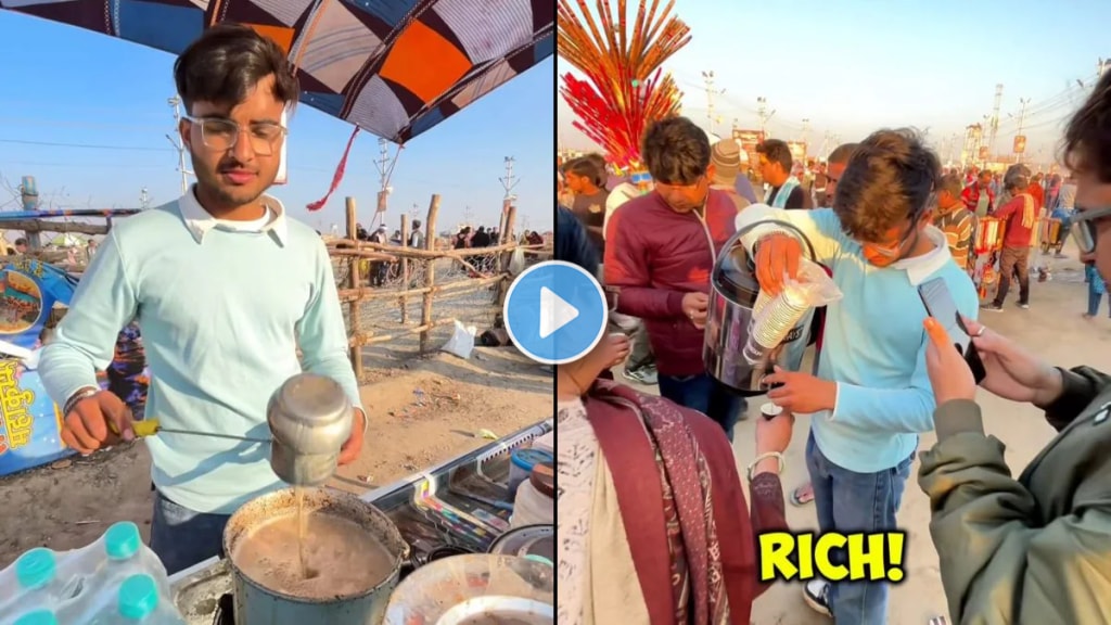 Viral Video Vlogger Sells Chai At Maha Kumbh Mela Reveals Impressive Earnings