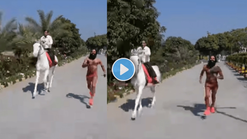 WATCH Baba Ramdev at 59 takes part in race with horse