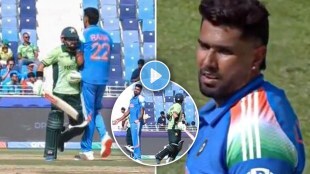 Mohammed Rizwan Harshit Rana collision in IND vs PAK Clash Video