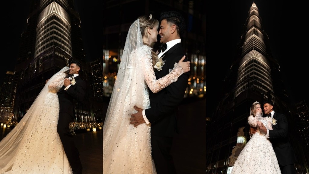 actor Sahil Khan marries 22 year old Milena at Burj Khalifa in Dubai