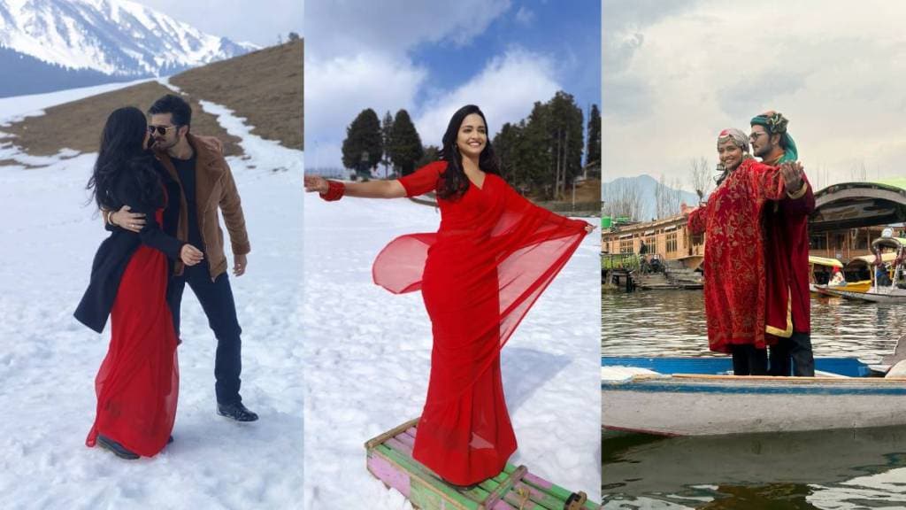 zee marathi serial navri mile hitler la team shooting in kashmir gulmarg