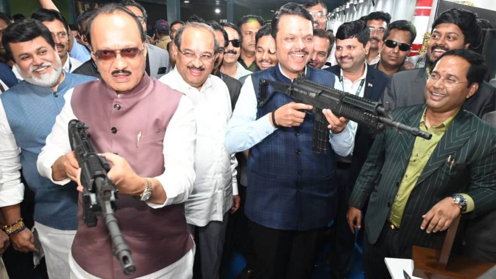 when dcm ajit pawar points an ak 47 rifle at media representatives