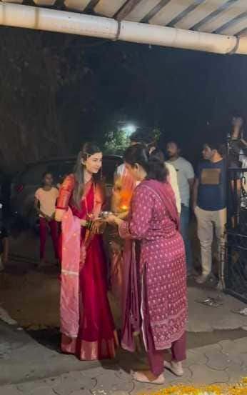 kokan hearted girl ankita walawalkar received grand welcome at husband kunal home