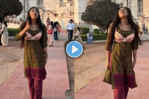 Young woman dancing wearing bra in public video viral on social media