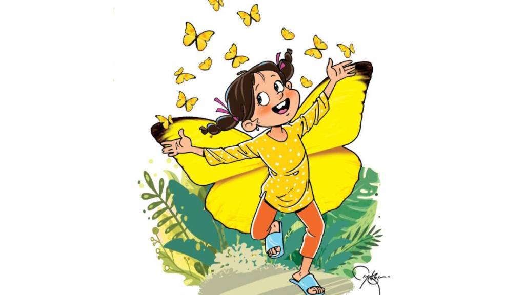 Loksatta balmaifal Nature Book on Butterflies kids story