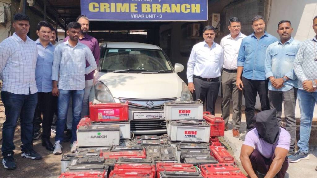 Thief arrested for stealing battery in vasai crime news