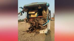 Accident involving private bus and container at Alephata on Pune Nashik National Highway pune news