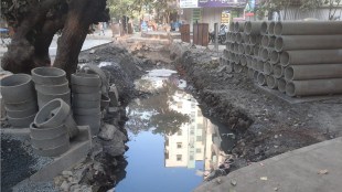 Borivali drainage line broken