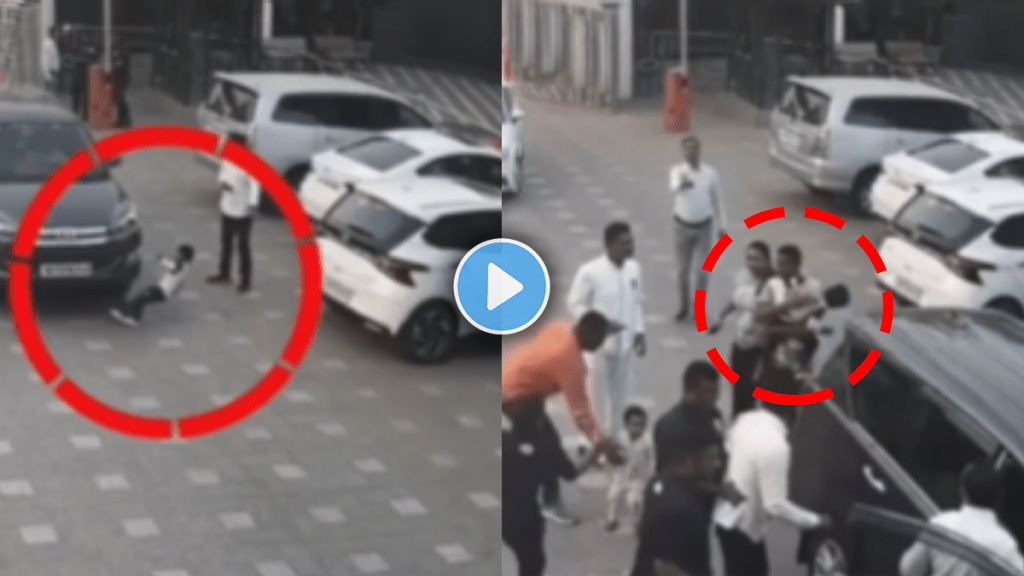 Brutal accident video kid came under car accident viral video on social media