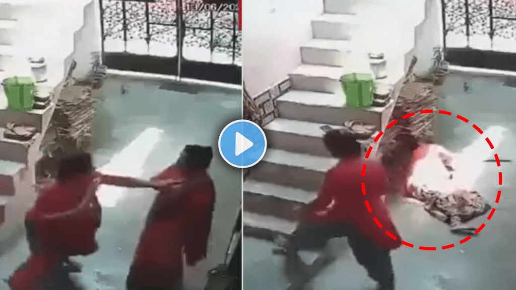 Shocking video of daughter-in-law harassed mother-in-law sun and sasu dispute viral video on social media