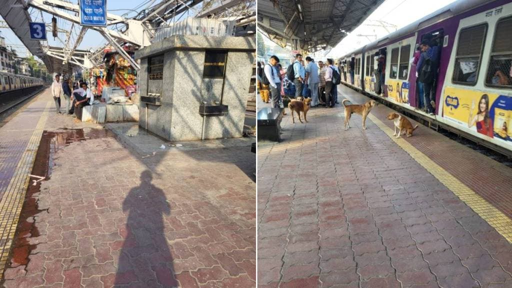 platform shelters removed jn Dombivli railway station