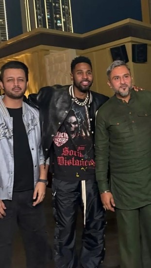 Honey singh with atif aslam Jason Derulo in dubai
