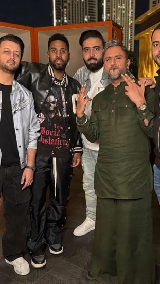 Honey singh with atif aslam Jason Derulo in dubai
