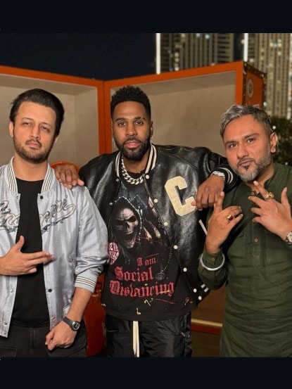 Honey singh with atif aslam Jason Derulo in dubai
