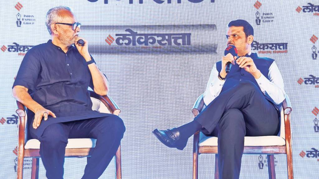 devendra fadnavis interview in loksatta Varshvedh event