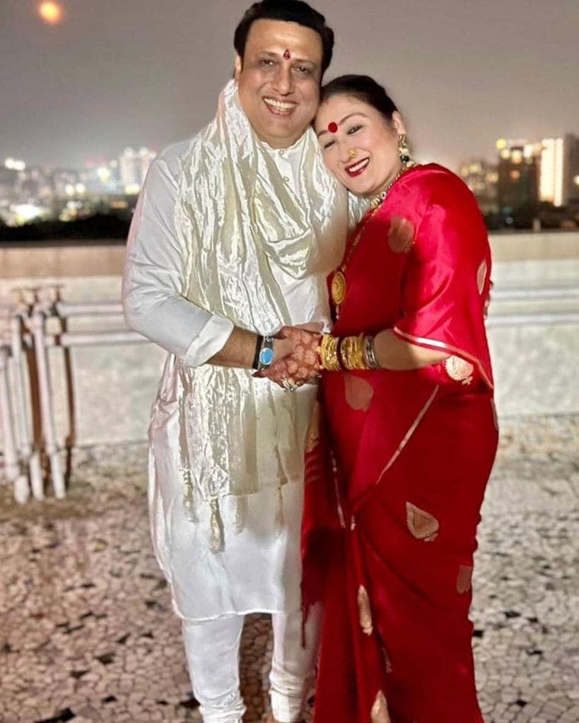 Govinda with wife