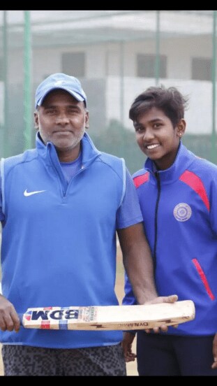 G Trisha With Her Father