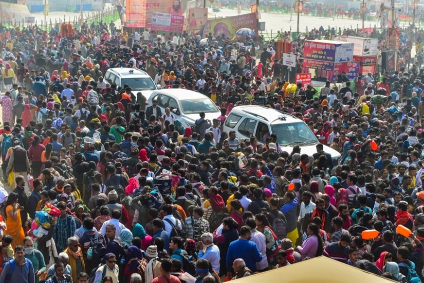 Devotees arrive to take a holy dip