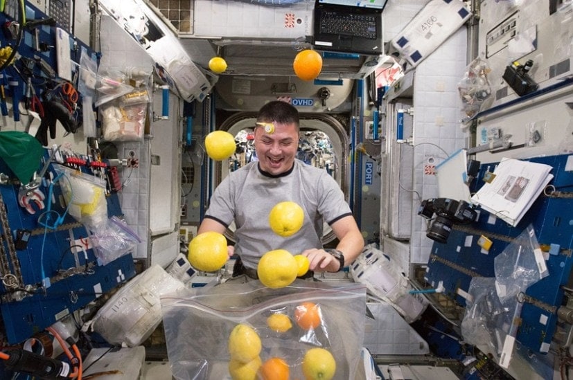 food consumption in microgravity