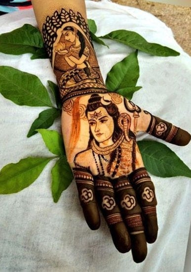 mehndi design with om