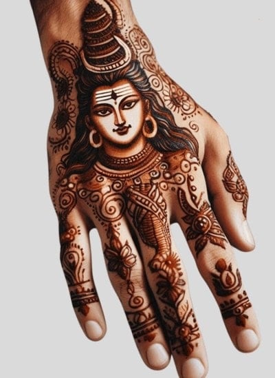 Shivratri henna patterns