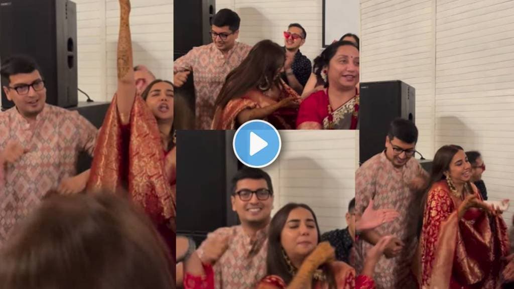 prajakta koli mehendi ceremony actress dances with mother and husband vrishank khanal