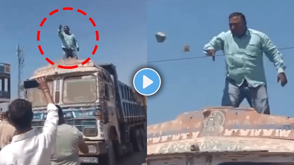 Shocking video lorry truck owner threatens suicide alleging rto for bribery demand in peddapalli telangana viral video