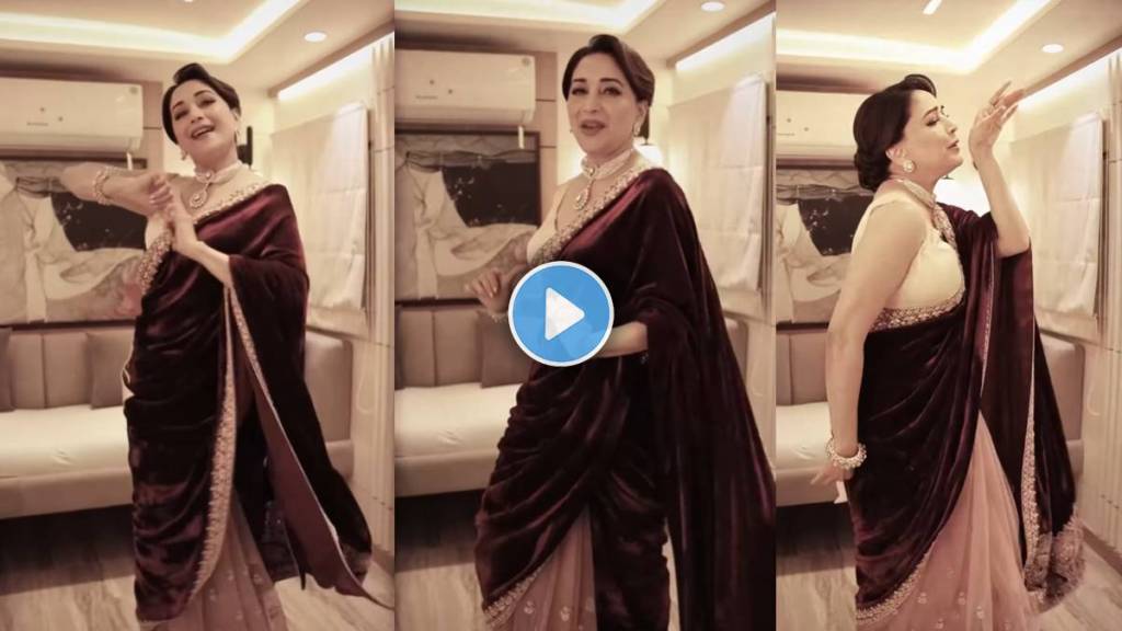 madhuri dixit dances on old bollywood song by lata mangeshkar