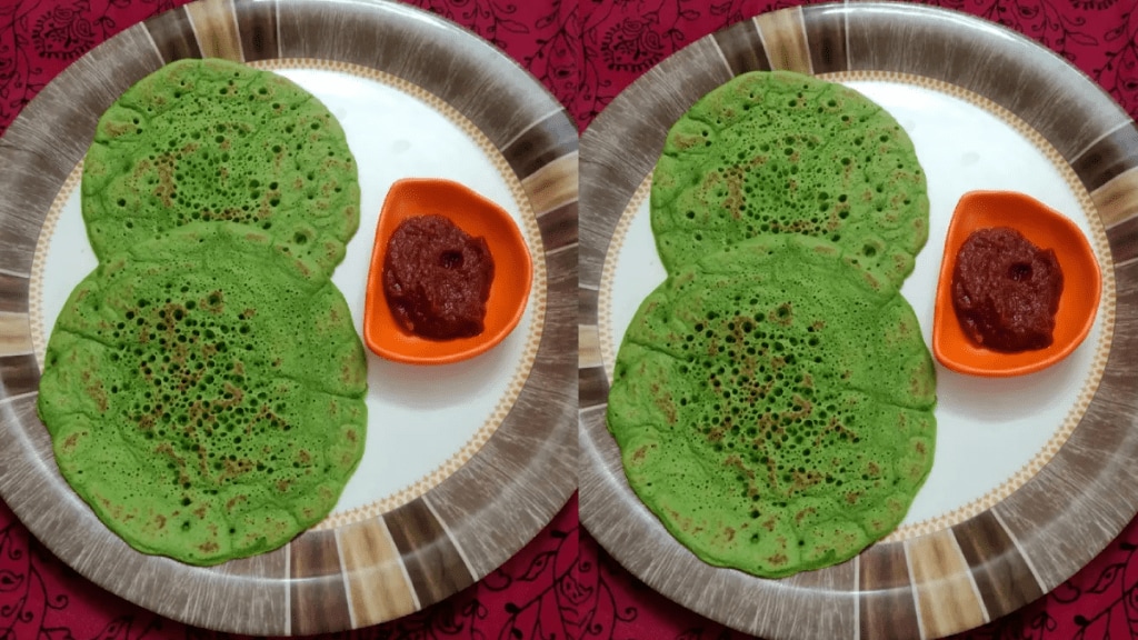 Rava Palak Dosa Recipe In Marathi