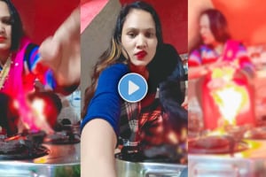 This young girl burns cloth on gas to Shoot reels Video netizens warned her that you would have died